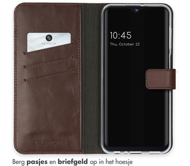 Selencia Echt Lederen Bookcase Samsung Galaxy A23 (5G) - Bruin