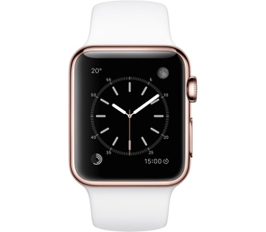 Apple Watch Edition (rozegouden pin, 38mm) Wit (Wit)