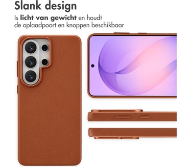 Accezz MagSafe Leather Backcover Samsung Galaxy S26 Ultra - Sienna Brown