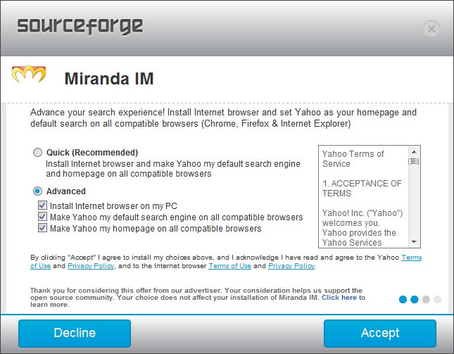 SourceForge dubieuze aanbieding