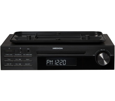 Medion LIFE E66566 Onderbouw Radio met stereo CD-speler, PLL-UKW-radio, AUX, RDS, 64 zendergeheugens