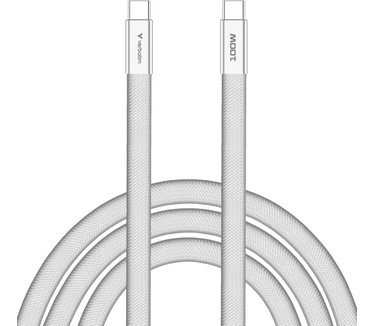 Verbatim SoftTouch-kabel voor synchroniseren en opladen, 100 W USB-C naar USB-C | 120 cm | Wit