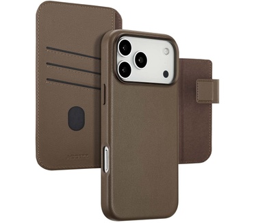 Accezz Leather Bookcase 2-in-1 met MagSafe