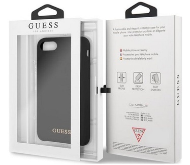 Guess Silicone Logo HardCase voor Apple iPhone 7/8 (4.7") - Zwart  Zwart