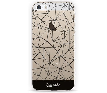 Casetastic Softcover Apple iPhone 5S - Abstraction Outline Black Transparent