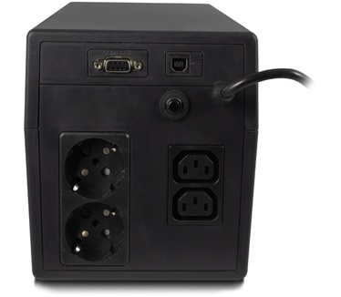 Ewent EW3948 Line Interactive UPS 1000 VA - 600 W met AVR, lcd-display