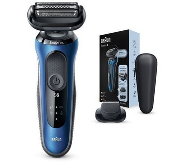 Braun Series 6 60-B1500s Elektrisch Scheerapparaat Met Baardtrimmer, Blauw