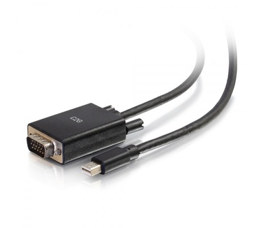 CablesToGo 3ft Mini DisplayPort[TM] mannelijk naar VGA mannelijk actieve adapterkabel - Zwart