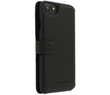 Mercedes-Benz Leather Book Case - Apple iPhone 7/8/SE/SE2 - Zwart Zwart