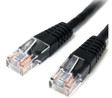 Startech.com 10 ft Cat5e Black Molded RJ45 UTP Cat 5e Patch Cable - 10ft Patch Cord