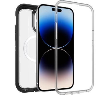 Otterbox OtterBox Defender XT-hoes voor iPhone 14 Pro met MagSafe, schokbestendig, valbestendig, ultrarobuust, 5x getest volgens militaire standaard, Black Crystal, Geen retailverpakking