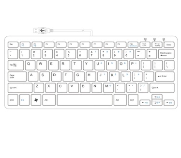 R-Go Tools Compact (Qwerty US) Wit