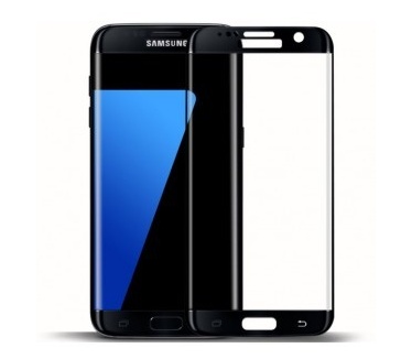 Amorus Full Cover Glass Samsung Galaxy S7 edge Protector - Curved Edges - Black