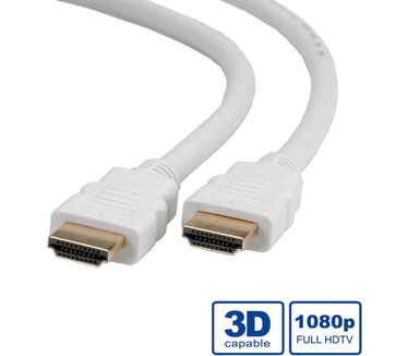 Roline HDMI High Speed kabel met Ethernet, whit 5,0m