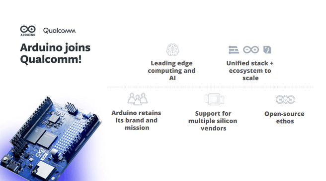 Arduino-overname door Qualcomm