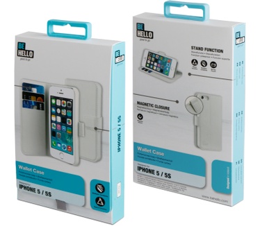 BeHello iPhone 5 / 5S / SE Wallet Case White