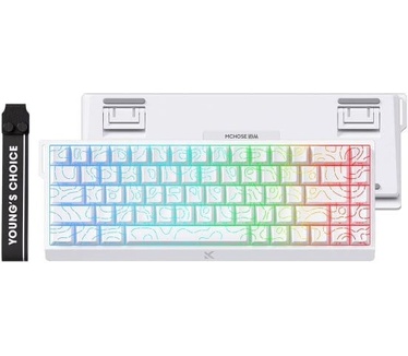 MCHOSE Ace68 E-sport Wit Topographic 65% Hall Effect Uranus Magnetische Switch eSports 8K Hz RGB Hotswap Mechanisch Gaming Toetsenbord (MC-Ace68-16)