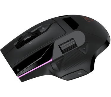 Turtle Beach Command Series MC5 draadloze 8K aanpasbare RGB-gamingmuis - Zwart, Owl-Eye optische sensor met 30.000 DPI, oplaadbare batterij duur 35 uur, 4D Scroll Wheel, optische schakelaars, RGB