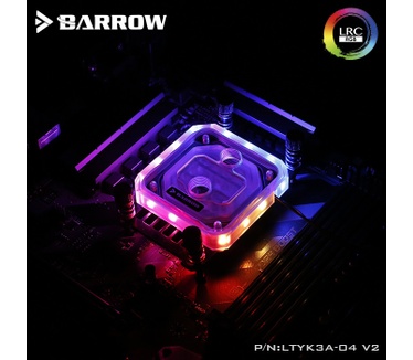 Barrow AMD AM4 platform jetting micro waterway CPU water block Acrylic Aurora
