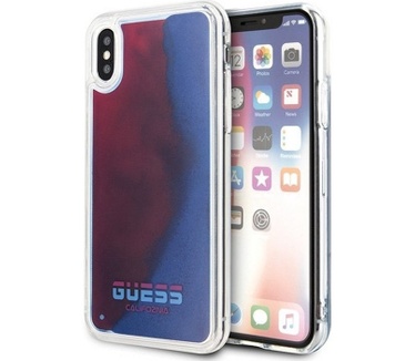 Guess Liquid Glow in the Dark Hard Case voor iPhone X/XS (5.8") - Blauw  Blauw