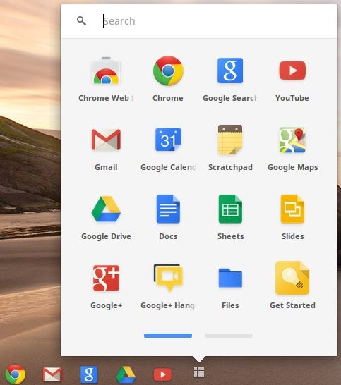 Chrome OS en toegang tot diverse webapplicaties van Google