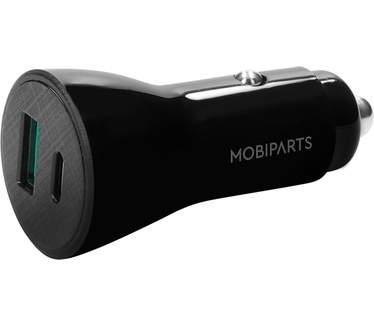Mobiparts Car Charger 2-port 30W PD Fast Charging Black