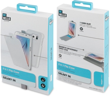 BeHello Samsung Galaxy S6 2-in-1 Flip Case White
