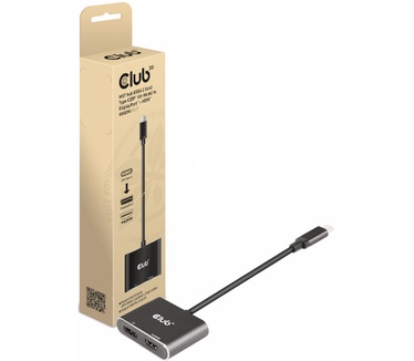 Club 3D MST hub USB3.2 Gen2 Type-C(DP Alt-Mode) to DisplayPort + HDMI 4K60Hz M/V