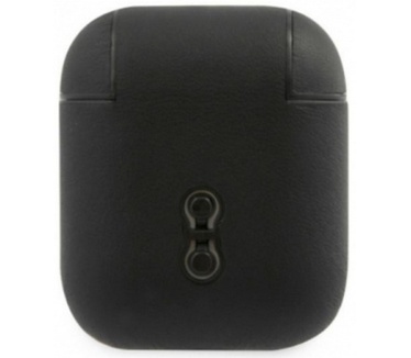 BMW Signature Leather Case voor Apple Airpods 1 & 2 - Zwart