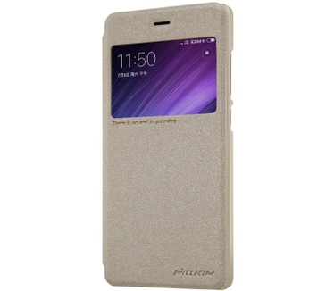 Nillkin Sparkle S-View Book Case voor Xiaomi Redmi 4 - Goud Goud