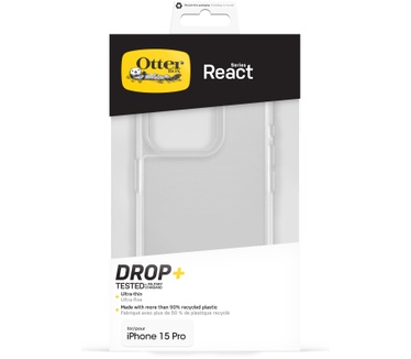 Otterbox React Series voor iPhone 15 Pro, Clear (iPhone 15 Pro) Transparant