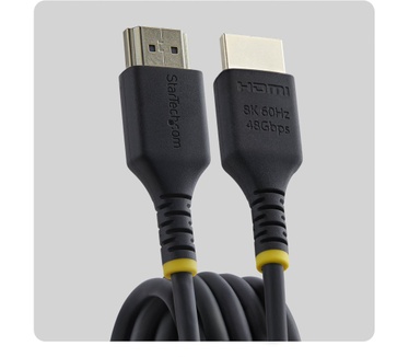 Startech.com 2m Gecertificeerde Ultra High Speed HDMI Kabel, 8K 60Hz/4K 120Hz, Ultradunne HDMI 2.1 Kabel met HDR10+ / eARC, 48Gbps, Flexibele 8K HDMI Kabel