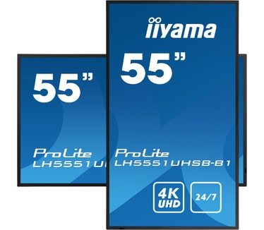Iiyama ProLite ProLite LH5551UHSB-B1 55" Class (54.6" viewable) LED-backlit LCD-scherm - 4K - for digital signage