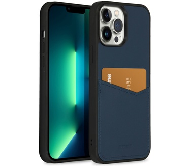 Accezz Premium Leather Card Slot Backcover iPhone 13 Pro Max - Donkerblauw