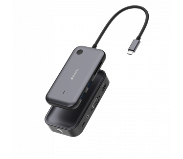 Verbatim Share My Screen Adaptateur d'affichage USB-C sans fil 1080p avec hub WDA-01