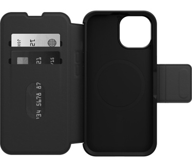 Otterbox Strada Series Folio MagSafe voor iPhone 15, Shadow (Black)
