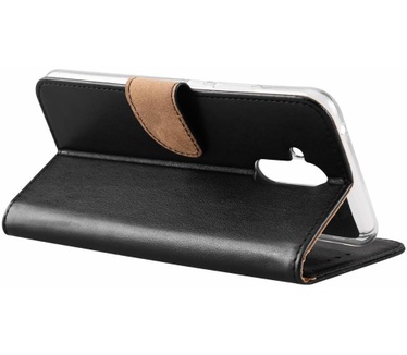 Luxe Lederen Bookcase hoesje voor de Huawei Mate 20 Lite - Zwart (Huawei Mate 20 Lite) Zwart