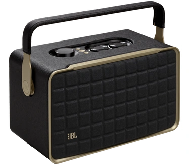 JBL Authentics 300 draagbare slimme luidspreker met wifi, bluetooth en spraakassistenten, retro design, zwart