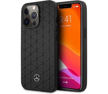 Mercedes-Benz Quilted Stars Back Case iPhone 13 Pro (6.1") Zwart Zwart