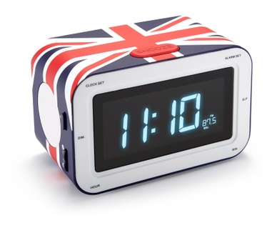 Bigben Interactive Stijlvolle wekkerradio met Britse vlag