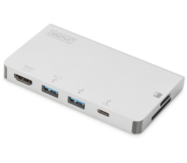 Digitus DA-70867 USB-C Travel Dock, 6 Port