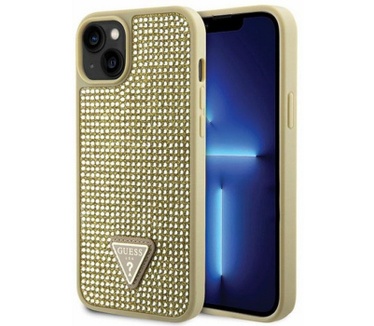 Guess Rhinestones Back Case - Apple iPhone 14 Plus (6.7") - Goud Goud