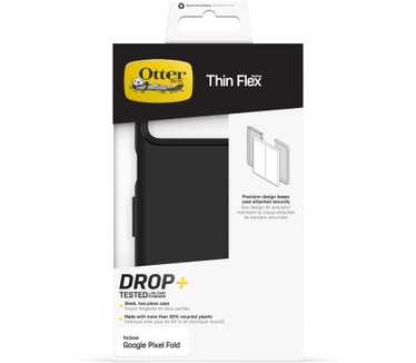 Otterbox OtterBox Thin Flex-hoes voor Google Pixel Fold, schokbestendig, valbestendig, slanke tweedelige beschermhoes, getest volgens militaire standaard, voor opvouwbare telefoons, Zwart
