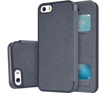 Nillkin Sparkle S-View BookCase voor Apple iPhone 5/5S/SE - Zwart