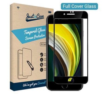 Just in Case Full Cover Tempered Glass Apple iPhone SE 2020 - Zwart