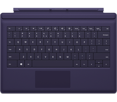 Microsoft Surface Pro 3 Type Cover Qwerty Paars