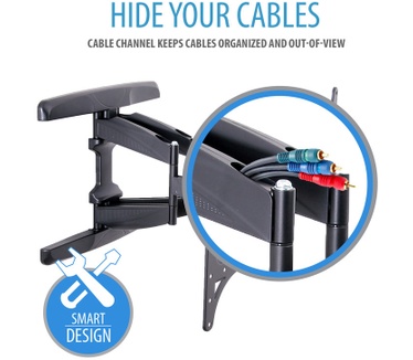 V7 Heavy Duty Low Profile Articulating Wall Mount for Displays 32" to 65"