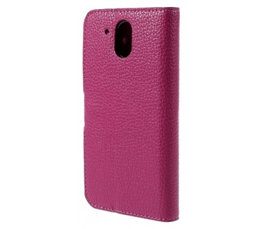 Kees Lederlook Portemonnee Hoesje HTC Desire 526G - Roze
