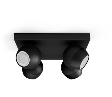 Philips Hue Buckram Spot Bluetooth (4-spot) Zwart