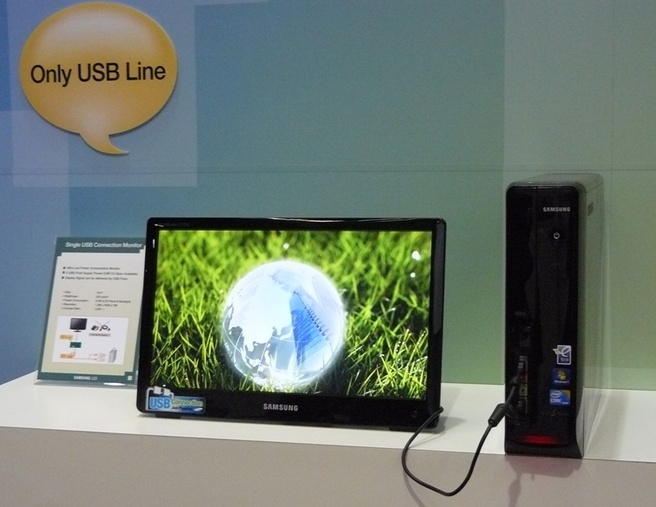 Samsung-monitor met usb-voeding